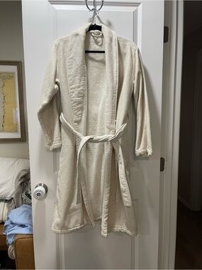 Pottery Barn Cream Plush Robe